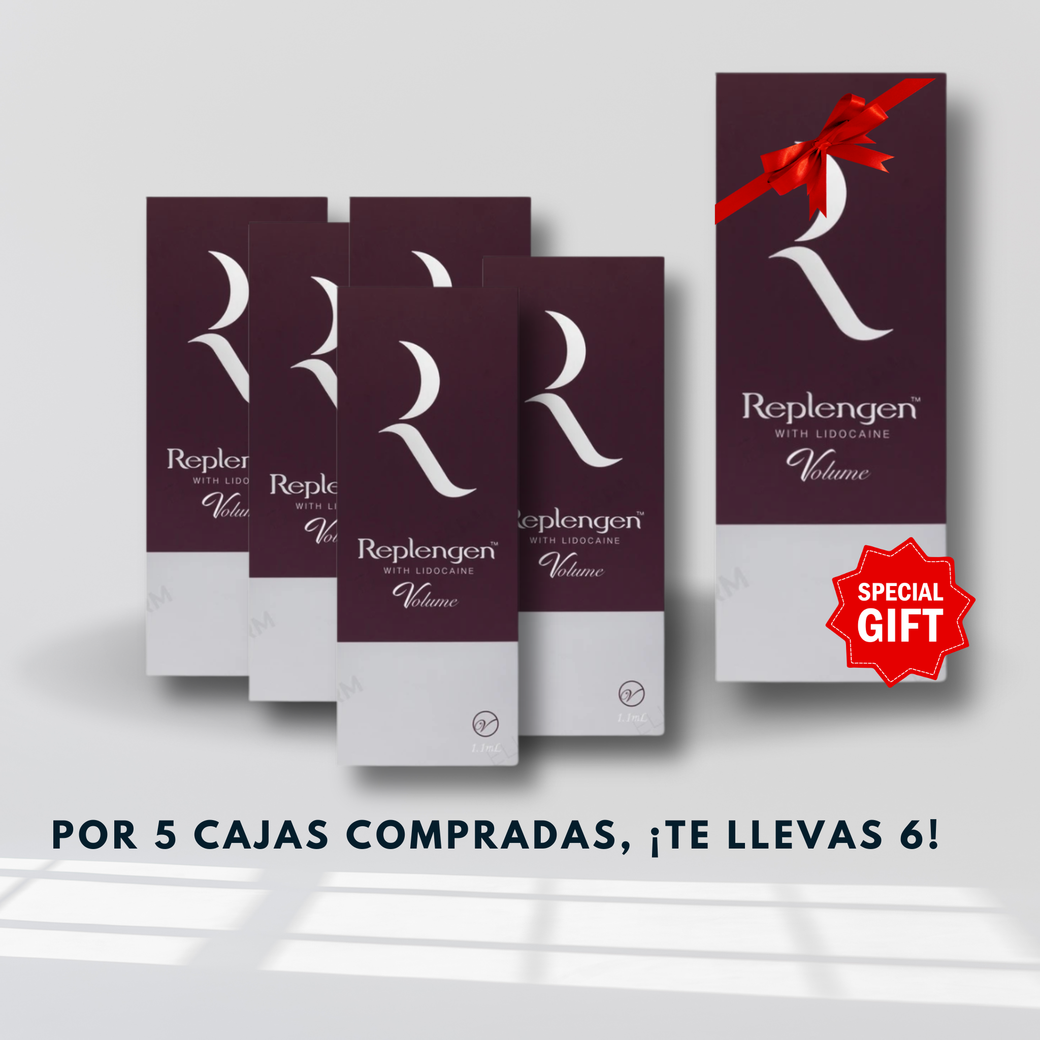 PACK EXCLUSIVO: 5 REPLEGEN VOLUME LIDOCAINE + 1 GRATIS