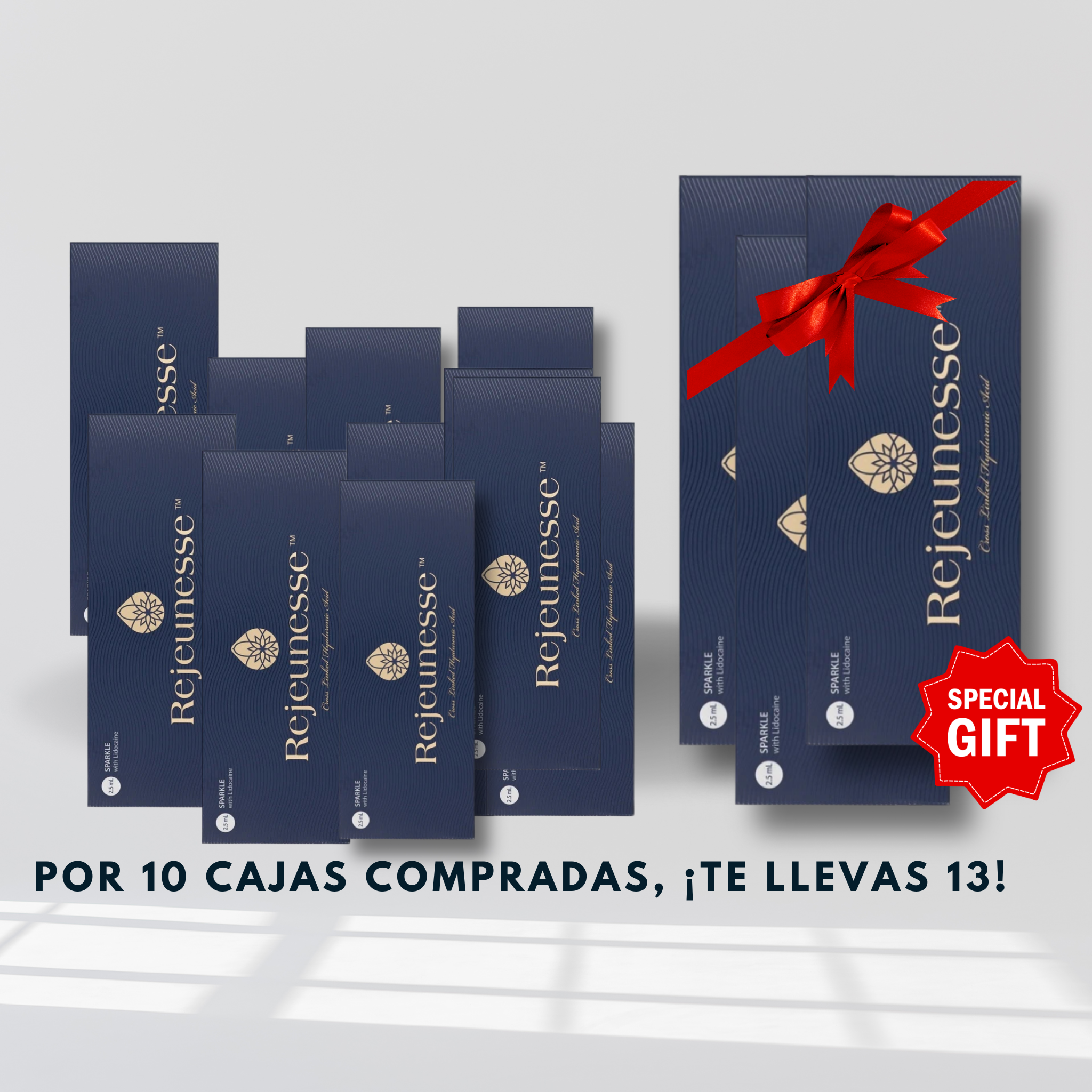 MEGA PACK: 10 REJEUNESSE SPARKLE (3x2,5ml) LIDOCAINE + 3 GRATIS