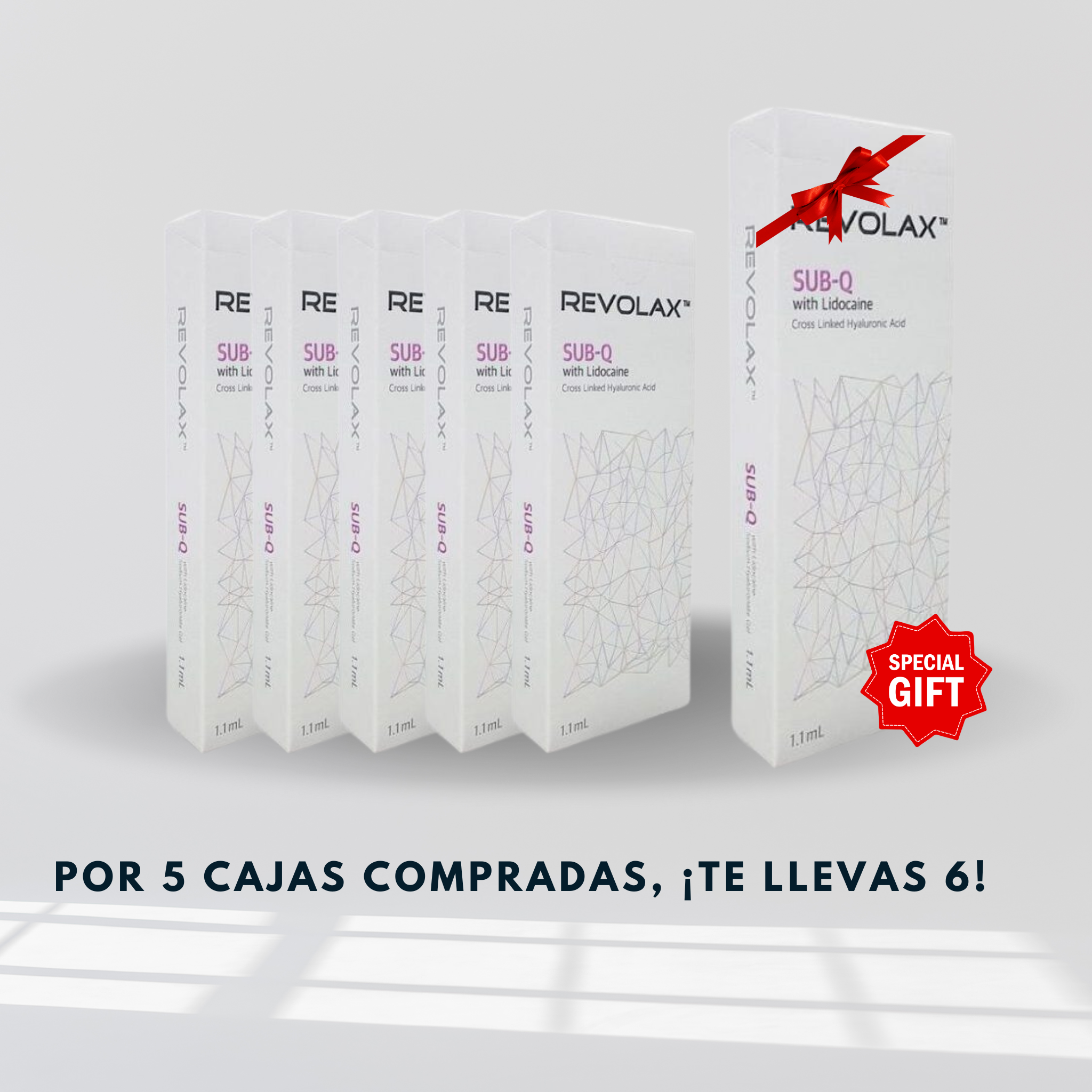 PACK EXCLUSIVO: 5 REVOLAX SUBQ LIDOCAINE + 1 GRATIS